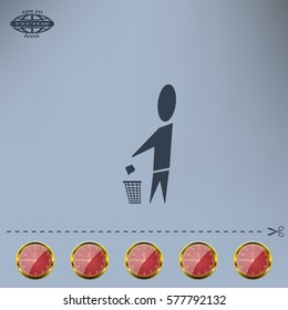 Trash bin icon great for any use. Vector EPS10.