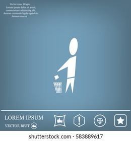 Trash bin icon great for any use. Vector EPS10.