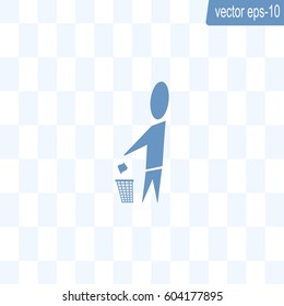 Trash bin icon great for any use. Vector EPS10.