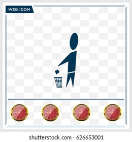 Trash bin icon great for any use. Vector EPS10.