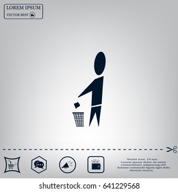 Trash bin icon great for any use. Vector EPS10.