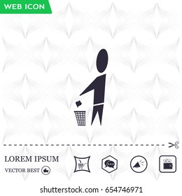 Trash bin icon great for any use. Vector EPS10.