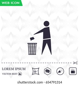 Trash bin icon great for any use. Vector EPS10.