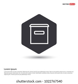 Trash bin icon Hexa White Background icon template