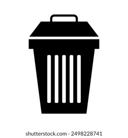 Trash bin icon illustrated on background