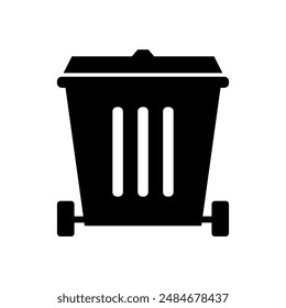 Icono de papelera ilustrado en Vector