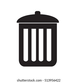 trash bin icon illustration design