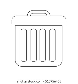 trash bin icon illustration design