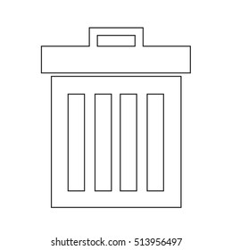 trash bin icon illustration design