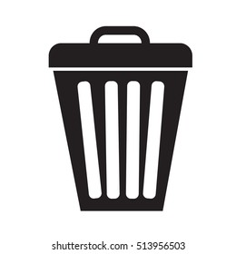 trash bin icon illustration design