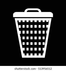 trash bin icon illustration design