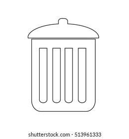trash bin icon illustration design