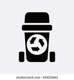 Trash bin icon illustration isolated vector sign symbol
