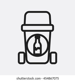 Trash bin icon illustration isolated vector sign symbol