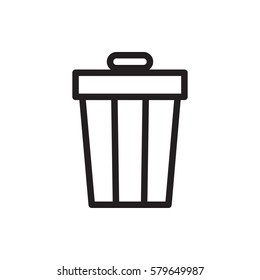 trash bin icon illustration isolated vector sign symbol