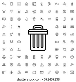 trash bin icon illustration isolated vector sign symbol. Smart home icons vector set.
