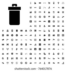 Trash bin icon illustration isolated vector sign symbol. airport icons set for web and mobile.
