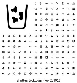 Trash bin icon illustration isolated vector sign symbol. airport icons set for web and mobile.