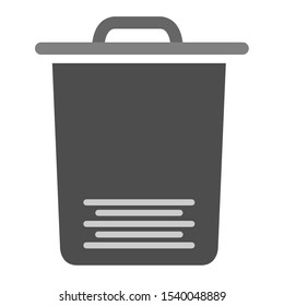 Trash bin icon isolated. Flat design vector illustration.
