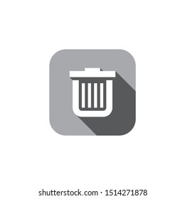 trash bin icon isolated on white background