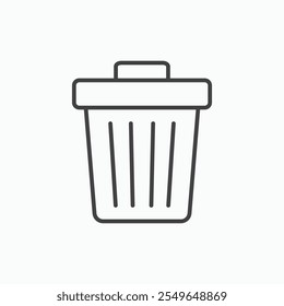 Trash Bin icon isolated on white background