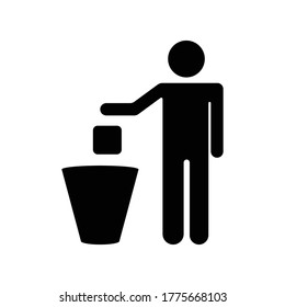 trash bin icon isolated vector
