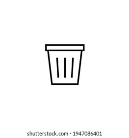  Trash bin icon isolated for web site design, logo, app, UI. Vector illustration.