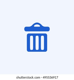 trash bin icon, isolated, white background