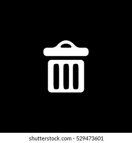 trash bin icon, isolated, white background