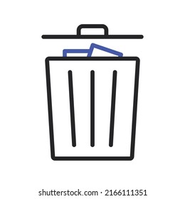 Diseño de línea de iconos de papelera