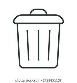 Icono de papelera en diseño de línea. papelera, basura, eliminación sobre Vector de fondo blanco. Icono de trazo editable de residuos