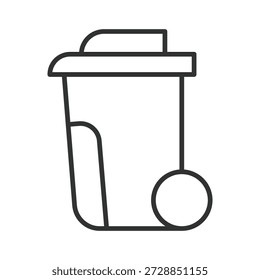 Icono de papelera en diseño de línea. papelera, desechos, eliminación sobre Vector de fondo blanco. Icono de trazo editable de residuos