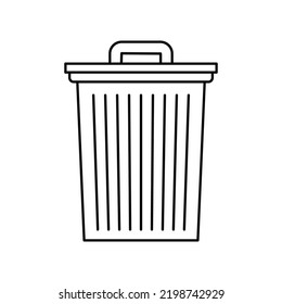 Trash bin icon in line style icon, isolated on white background