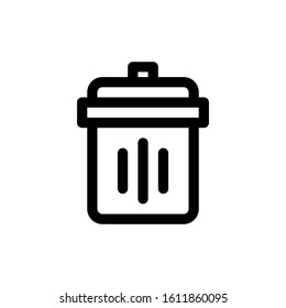 Trash Bin Icon Line Vector. User Interface Icon. Ui Icons.