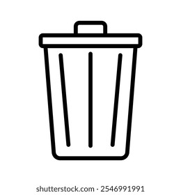 Trash Bin icon linear logo isolated