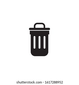 Trash bin icon logo design inspiration vector illustration template