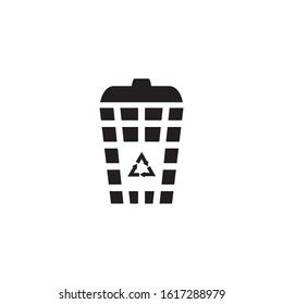 Trash bin icon logo design inspiration vector illustration template
