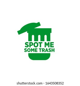 Trash bin icon logo design vector template