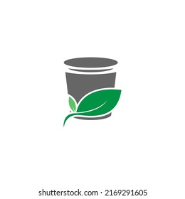 Trash bin icon logo design illustration template vector