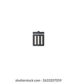 Trash bin icon logo flat vector design