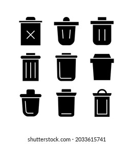 trash bin icon or logo isolated sign symbol vector illustration - Collection of high quality black style vector icons
