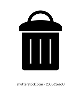 trash bin icon or logo isolated sign symbol vector illustration - high quality black style vector icons
