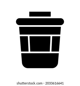 trash bin icon or logo isolated sign symbol vector illustration - high quality black style vector icons
