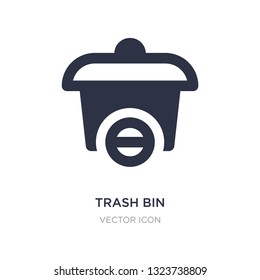 trash bin icon on white background. Simple element illustration from UI concept. trash bin sign icon symbol design.