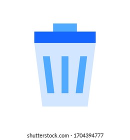 Trash bin icon on white background