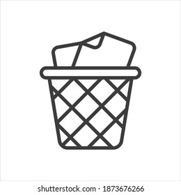Icono de bandeja de entrada en fondo blanco