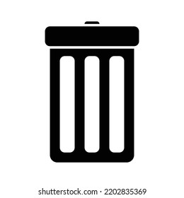 Trash bin icon on white background