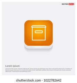 Trash bin icon Orange Abstract Web Button