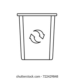 Trash bin icon. outline illustration of trash bin vector icon for web on white background