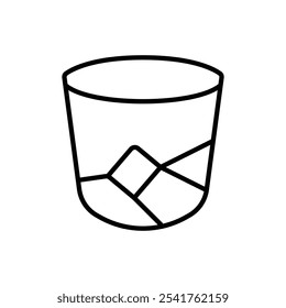 Trash bin icon Outline set in black and white color